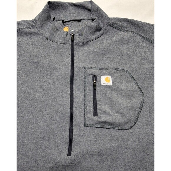 Carhartt Force Shirt Mens 2XL Tall Base Layer Midweight 1/4 Zip Workwear Utility - Picture 2 of 10